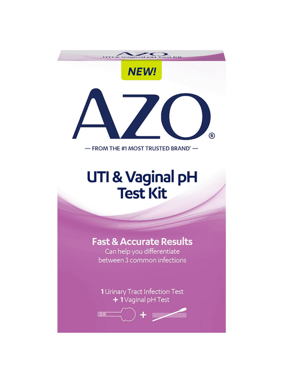 AZO Urinary Tract Infection (UTI) Test Strip + Vaginal pH Test Kit, Fast & Accurate Results, from The #1 Most Trusted Brand, FSA/HSA Eligible