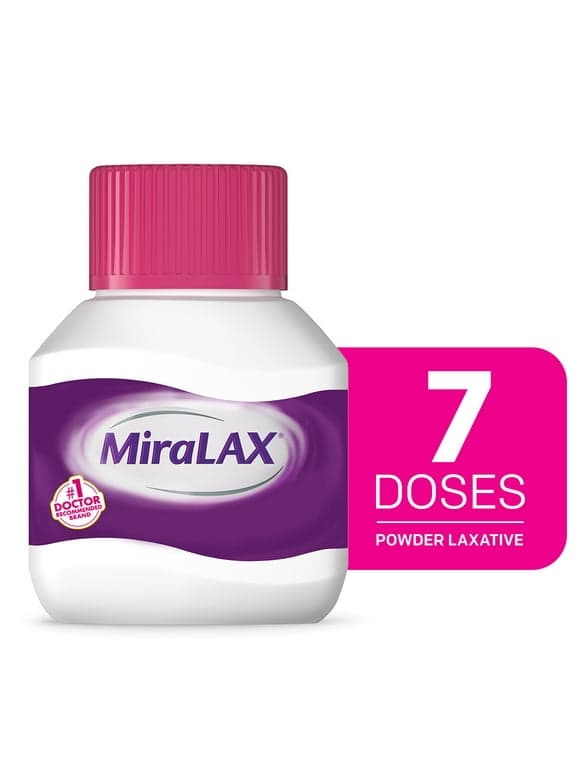 MiraLAX Laxative Powder for Gentle Constipation Relief, No Sudden Urgency, 7 Dose