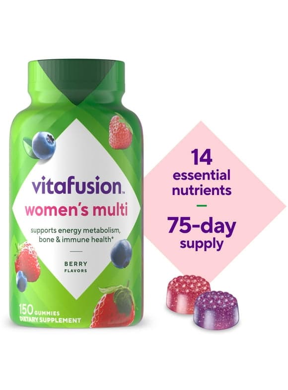 vitafusion Womens Multivitamin Gummies, Daily Vitamins for Women, Berry Flavored, 150 Count