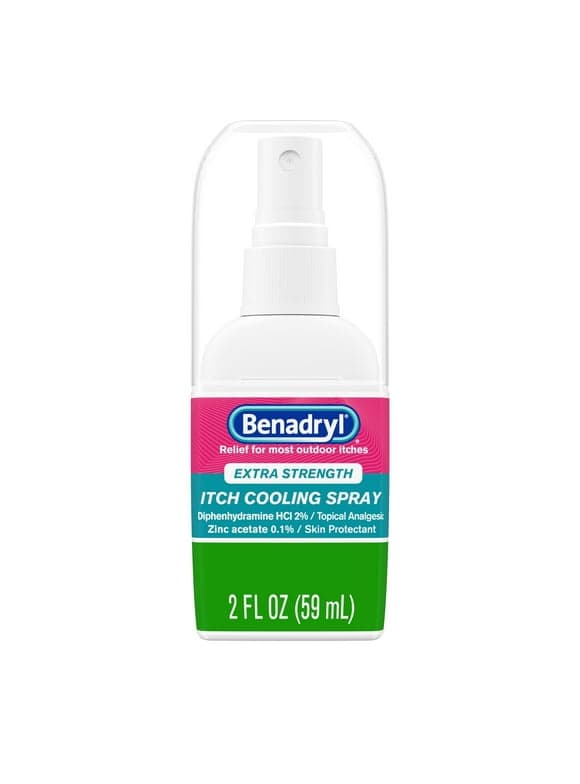 Benadryl Extra Strength Anti-Itch Cooling Spray, Travel Size, 2 fl. oz