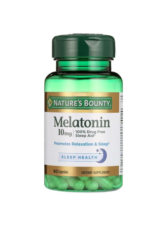 Nature's Bounty Melatonin Sleep Aid Capsules, 10 Mg, 60 Ct