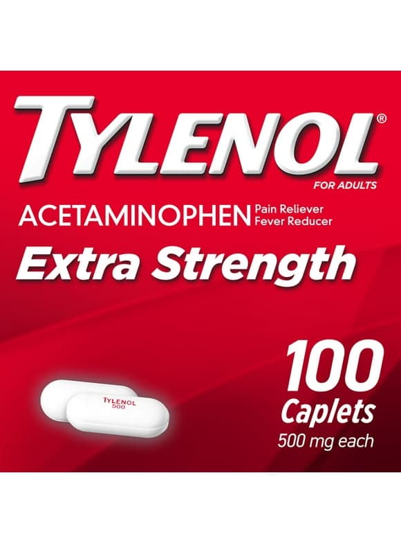 Tylenol Extra Strength Caplets with 500 mg Acetaminophen, 100 Ct