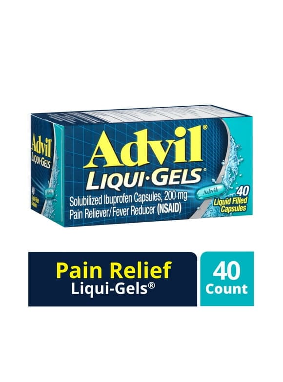 Advil Liqui-Gels Pain Relievers and Fever Reducer Liquid Filled Capsules, 200 Mg Ibuprofen, 40 Count