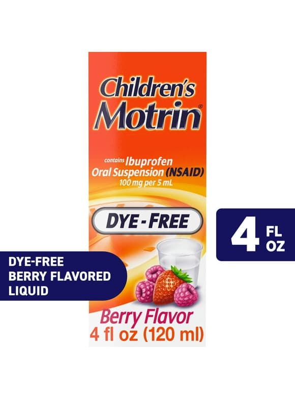 Children's Motrin Ibuprofen Kids Medicine, Berry Flavored, 4 fl. oz